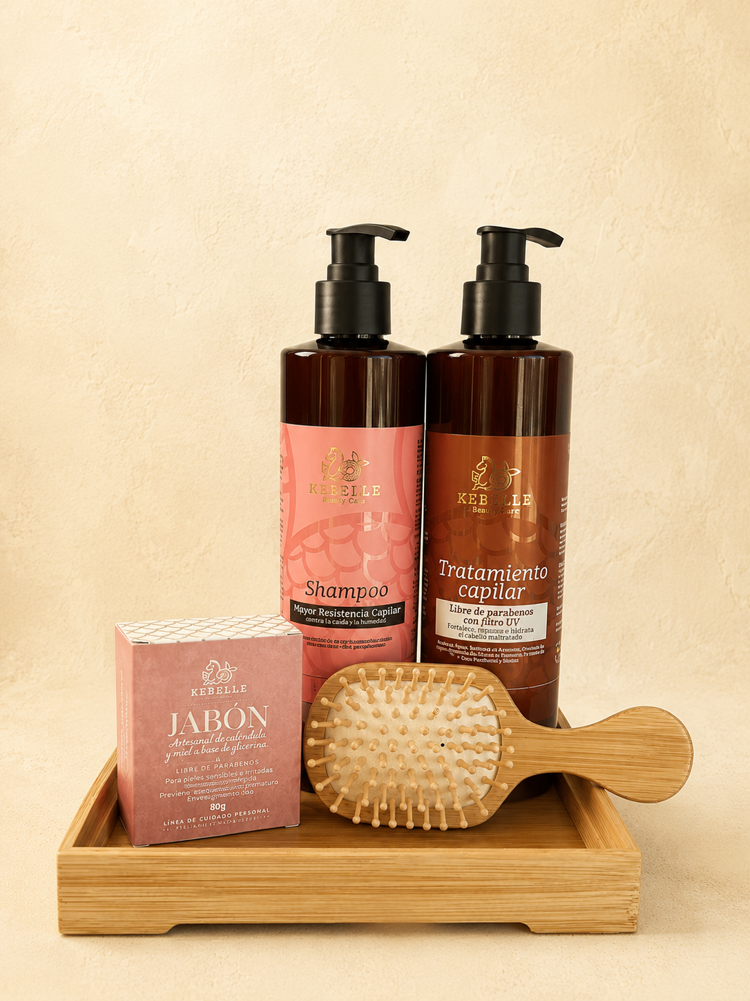 Combo Cuidado Completo Resistencia Capilar | Shampoo + Tratamiento + Cepillo + Jabón caléndula