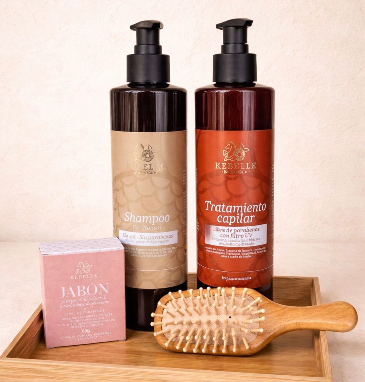Combo Cuidado Completo Limpieza Profunda | Shampoo + Tratamiento + Cepillo + Jabón caléndula